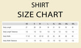 Maktoob Shirt Size Chart. Unisex